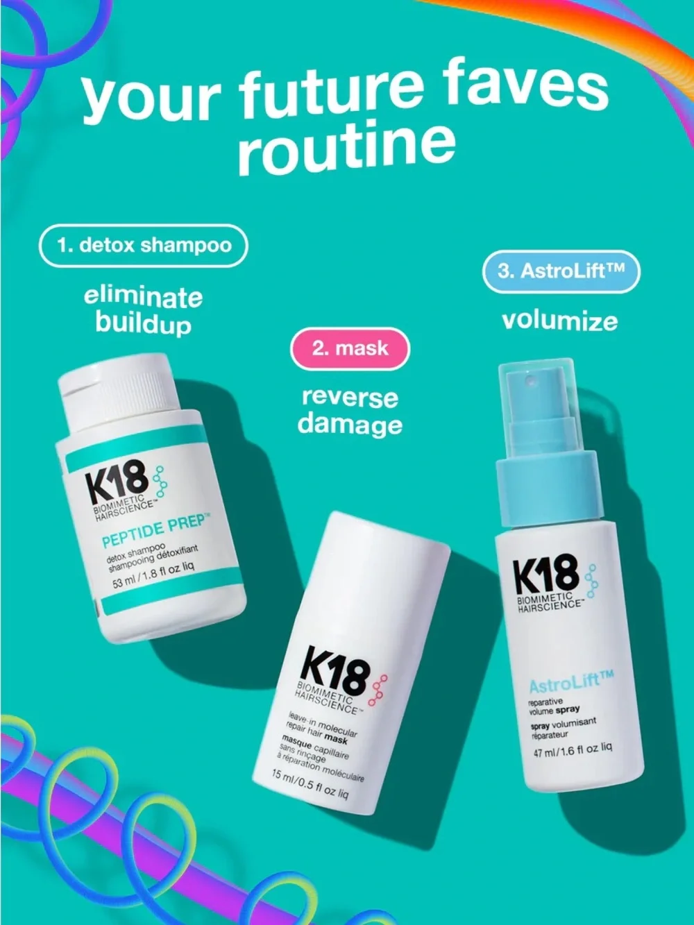 K18 Future Faves Minis Hair Repair Kit